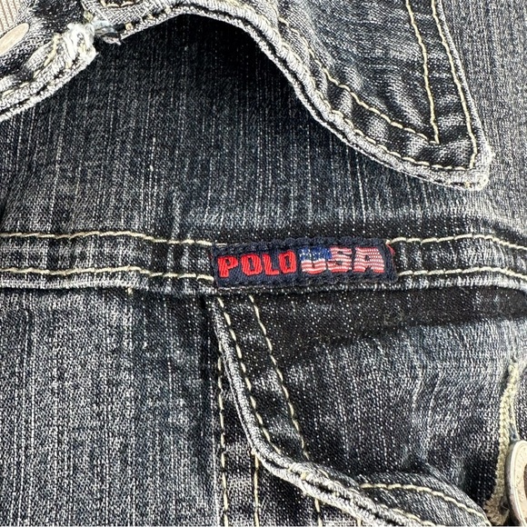 Polo womens jean jacket size M distressed denim Ralph Lauren - Picture 4 of 12